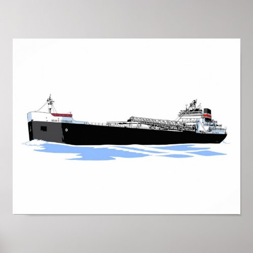 Great Lakes freighter Adam E Cornelius ASC Poster