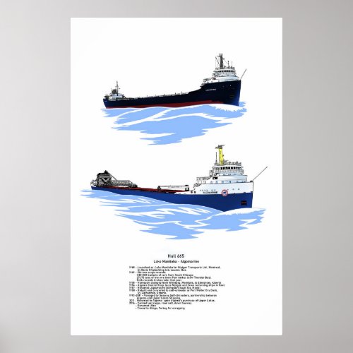 Great Lakes freighter Algomarine history Poster