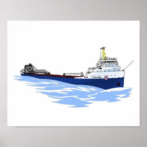 Great Lakes freighter Algomarine Poster