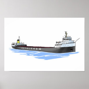 Great Lakes freighter Arthur B. Homer Poster