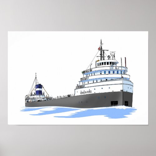 Great Lakes freighter Benson Ford 1 Poster