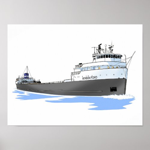 Great Lakes freighter Benson Ford 2 Poster