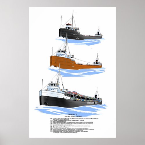 Great Lakes freighter Canopus history Poster