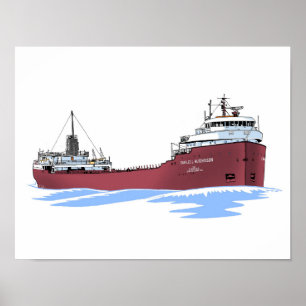 Great Lakes freighter Charles L. Hutchinson Poster