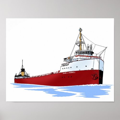 Great Lakes freighter Daniel J Morrell Poster