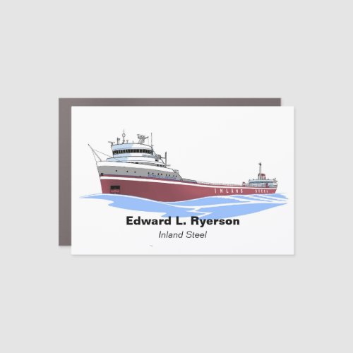 Great Lakes freighter Edward L Ryerson billboard Car Magnet