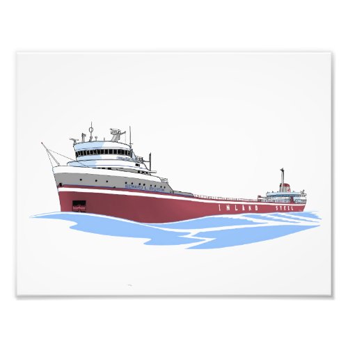 Great Lakes freighter Edward L Ryerson billboard Photo Print