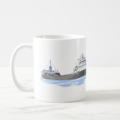Great Lakes freighter Ernest R Breech Rouge Steel Coffee Mug