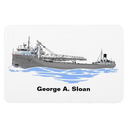 Great Lakes freighter George A Sloan gray Magnet