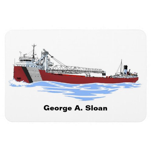 Great Lakes Freighter George A Sloan Key GLF Magnet