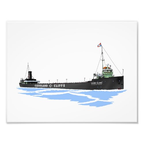 Great Lakes freighter Grand Island Photo Print