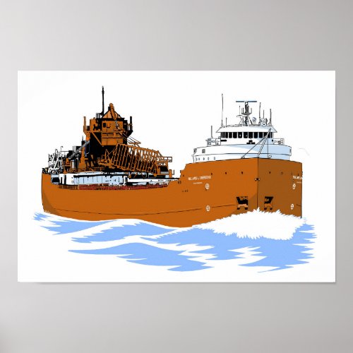 Great Lakes freighter Hon James L Oberstar Poster