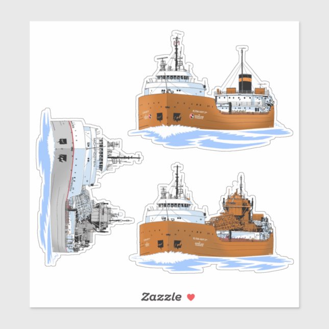Great Lakes Freighter Hoyt Michipicoten Sticker (Sheet)