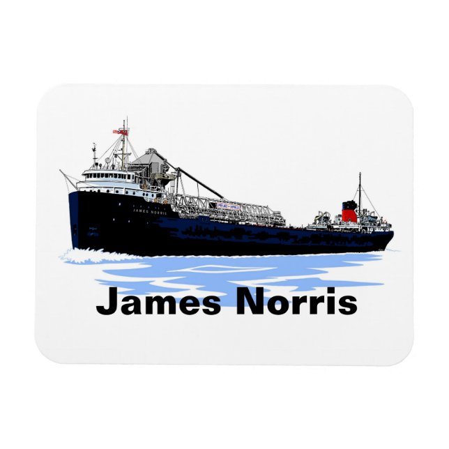 Great Lakes Freighter James Norris Magnet (Horizontal)