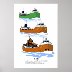 Great Lakes freighter James Oberstar history Poster