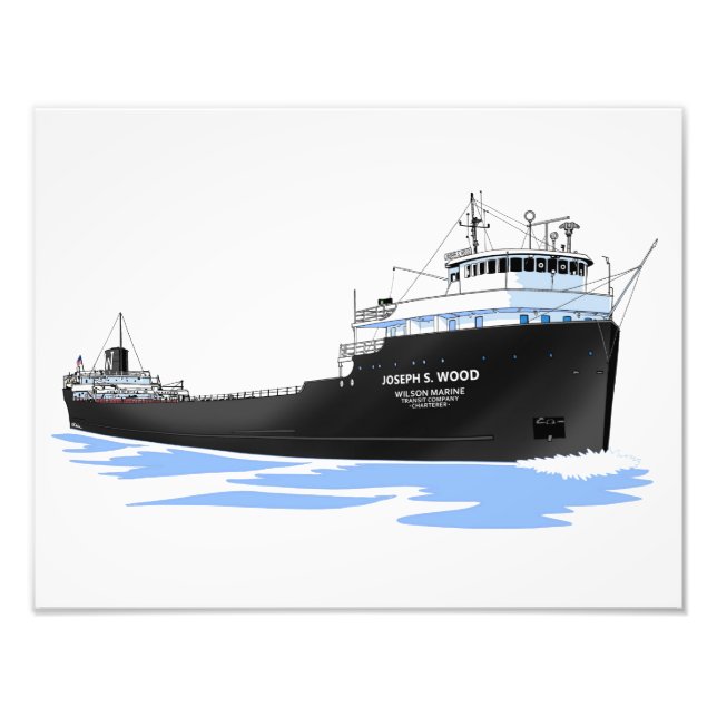 Great Lakes freighter Joseph S. Wood Photo Print (Front)