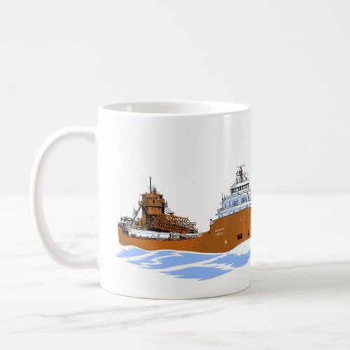 Great Lakes freighter Kaye E Barker Coffee Mug