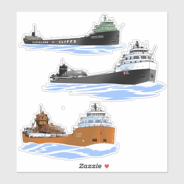 Great Lakes Freighter Kaye E. Barker history set Sticker (Sheet)