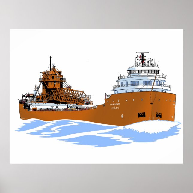 Great Lakes Freighter Kaye E. Barker Poster (Front)