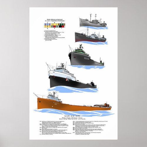 Great Lakes freighter Lee A Tregurtha History Poster