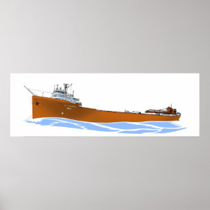 Great Lakes freighter Lee A. Tregurtha Poster