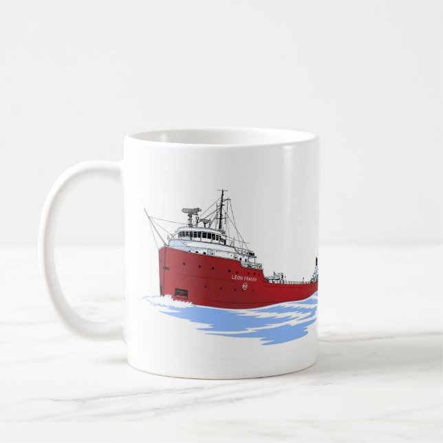 Great Lakes freighter Leon Fraser Coffee Mug (Left)