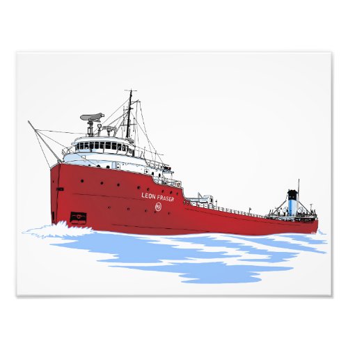Great Lakes freighter Leon Fraser Photo Print