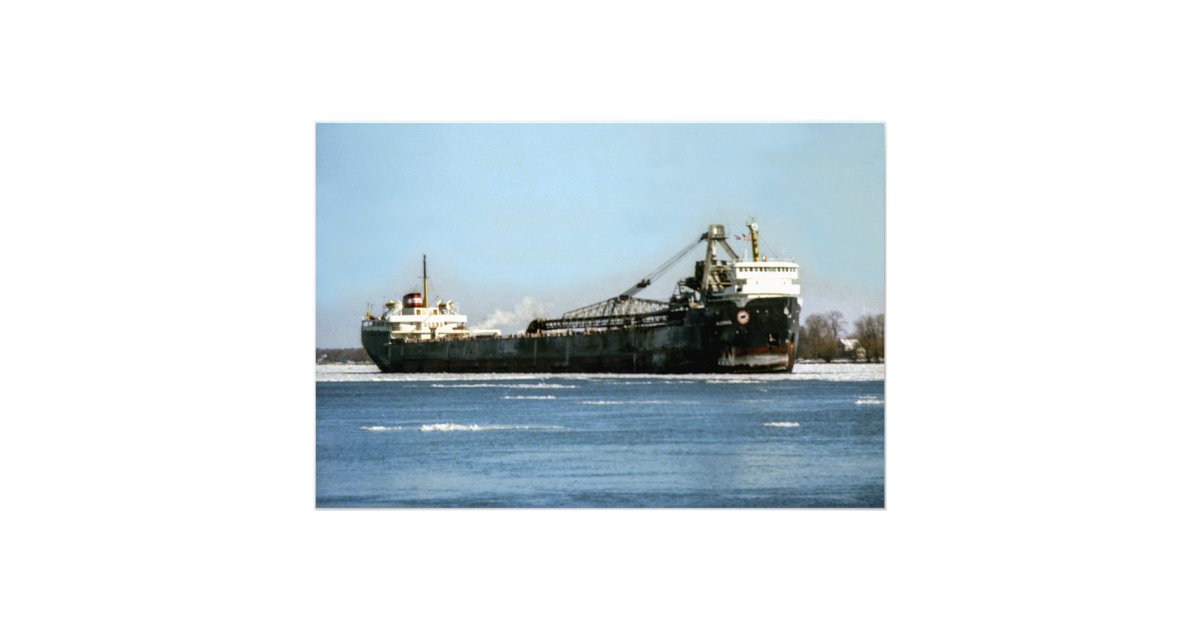Great Lakes freighter MC Algorail Photo Print | Zazzle