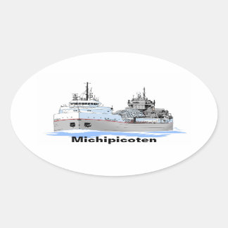 Great Lakes freighter Michipicoten Oval Sticker
