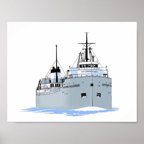 Great Lakes freighter Southdown Challenger Poster