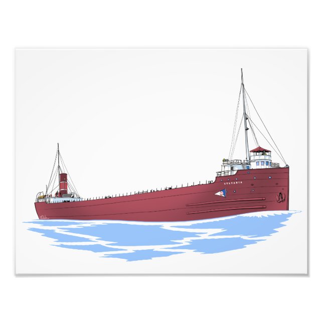 Great Lakes freighter Sylvania (early) Photo Print (Front)