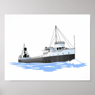 Great Lakes freighter Thomas Adams Poster