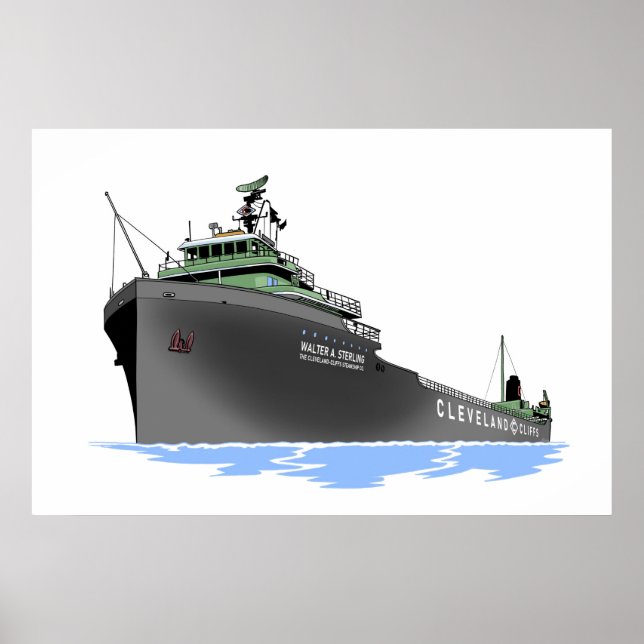 Great Lakes Freighter Walter A. Sterling Poster (Front)