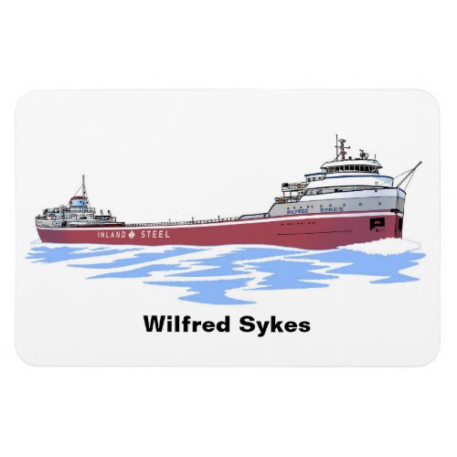 Great Lakes freighter Wilfred Sykes straight deck Magnet