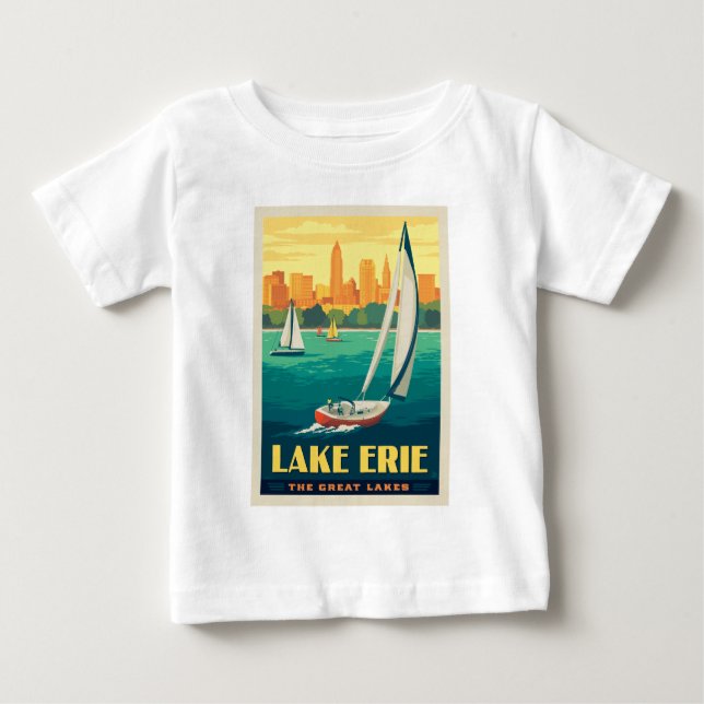 Great Lakes | Lake Erie Baby T-Shirt (Front)