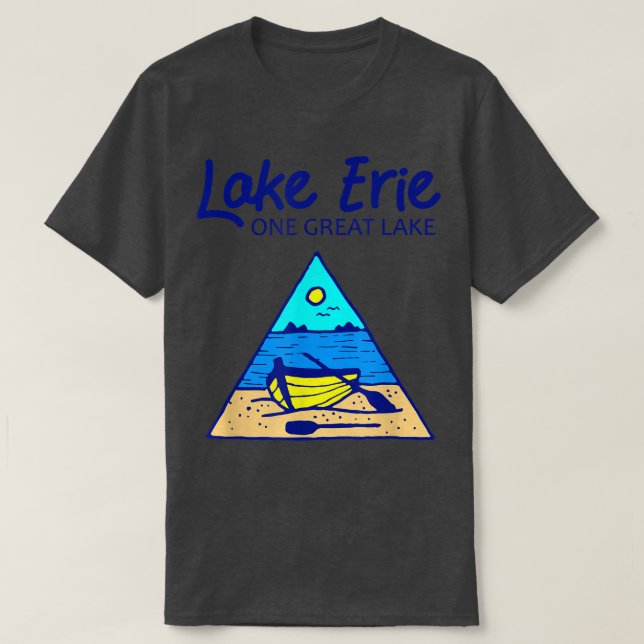 Great Lakes Lake Erie Fishing And Boating Lovers35 T-Shirt (Design Front)