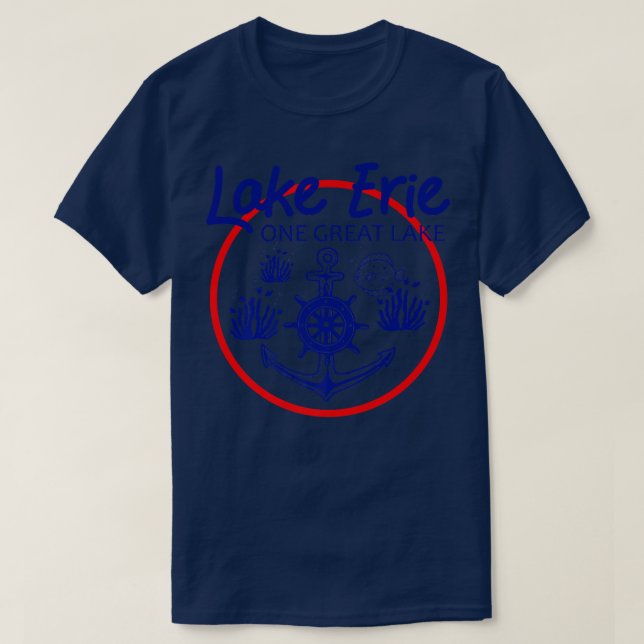 Great Lakes Lake Erie Fishing And Boating Lovers35 T-Shirt (Design Front)