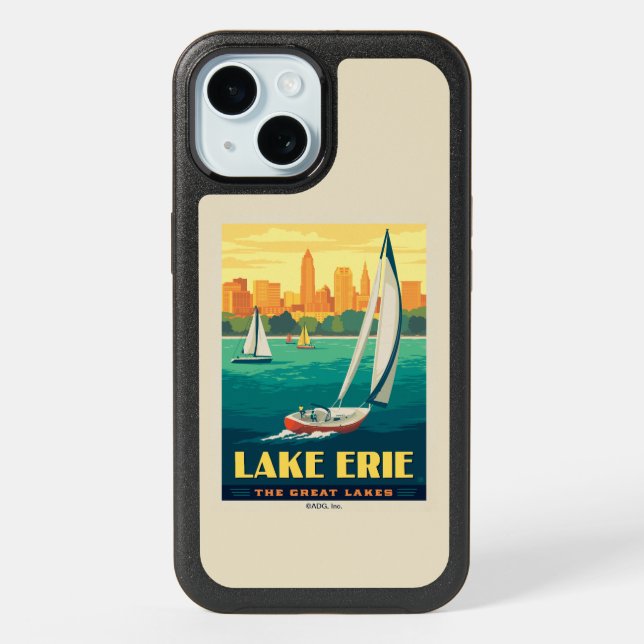 Great Lakes | Lake Erie iPhone 15 Case (Back)