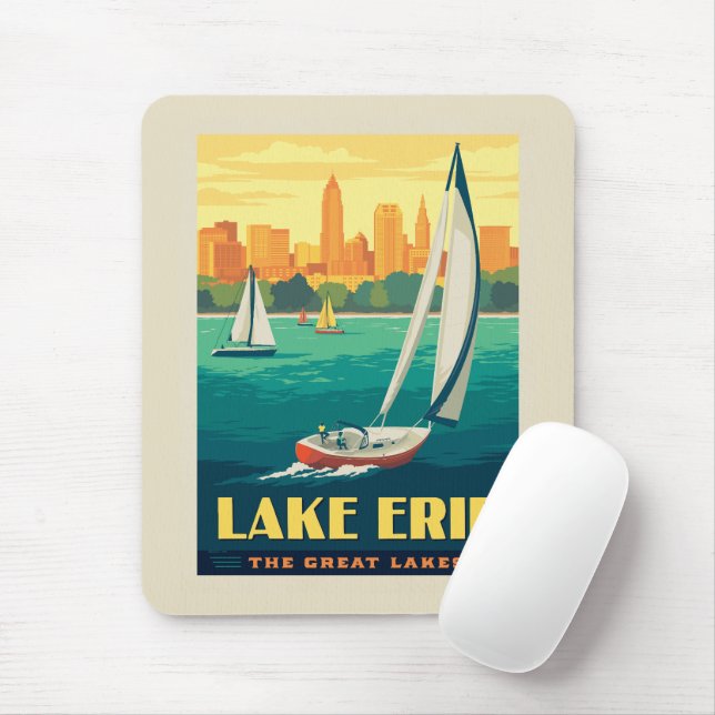 Great Lakes | Lake Erie Mouse Pad (With Mouse)