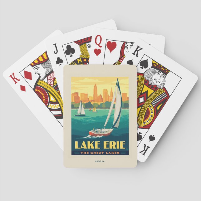 Great Lakes | Lake Erie Poker Cards (Back)