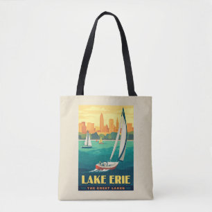 Great Lakes Lake Erie Tote Bag