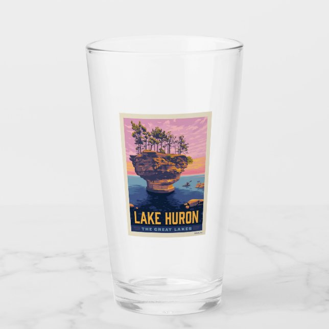 Great Lakes | Lake Huron Glass (Front)