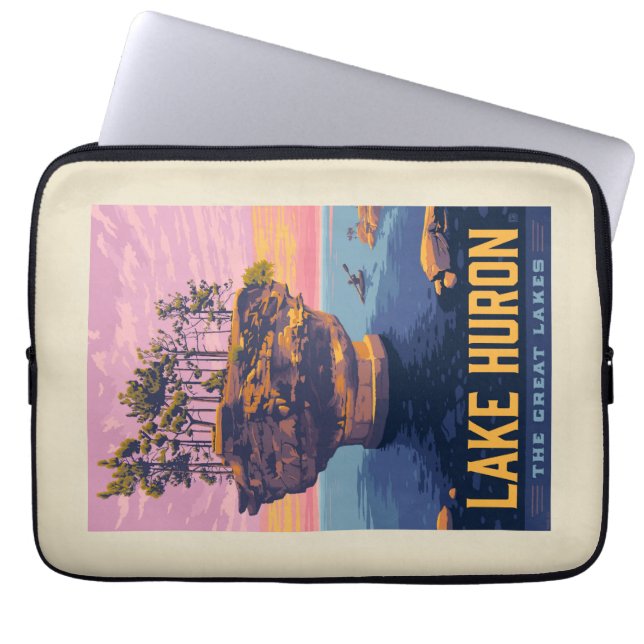 Great Lakes | Lake Huron Laptop Sleeve (Front)