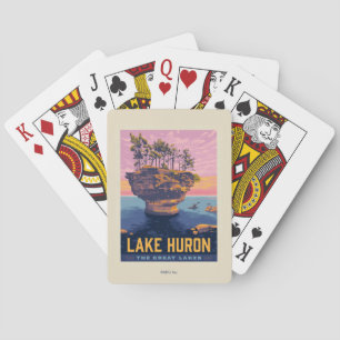 Great Lakes Lake Huron Poker Cards