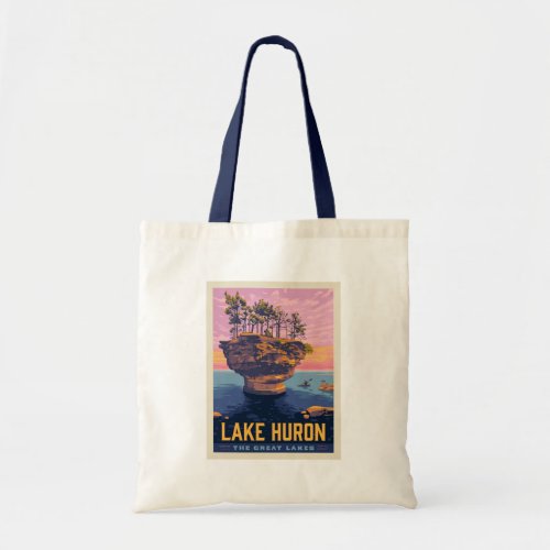 Great Lakes  Lake Huron Tote Bag