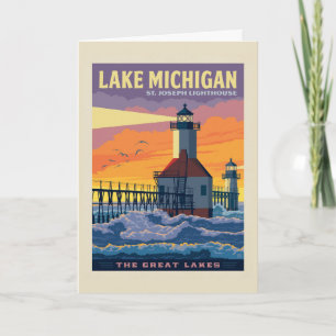 Great Lakes Lake Michigan Card