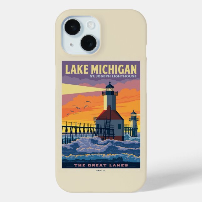 Great Lakes | Lake Michigan Case-Mate iPhone Case (Back)