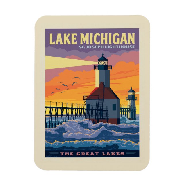 Great Lakes | Lake Michigan Magnet (Vertical)