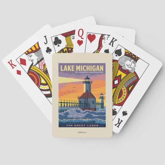 Great Lakes | Lake Michigan Poker Cards (Back)