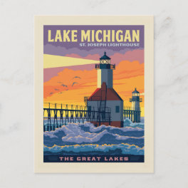 Great Lakes Lake Michigan Postcard